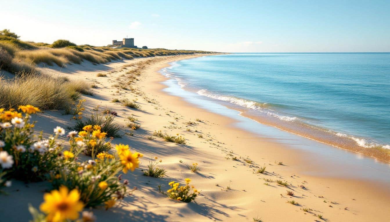 découvrez la plage des saumonards à oléron, un paradis de sable fin avec une nature préservée et une vue imprenable sur le célèbre fort boyard. parfait pour des moments de détente en bord de mer.