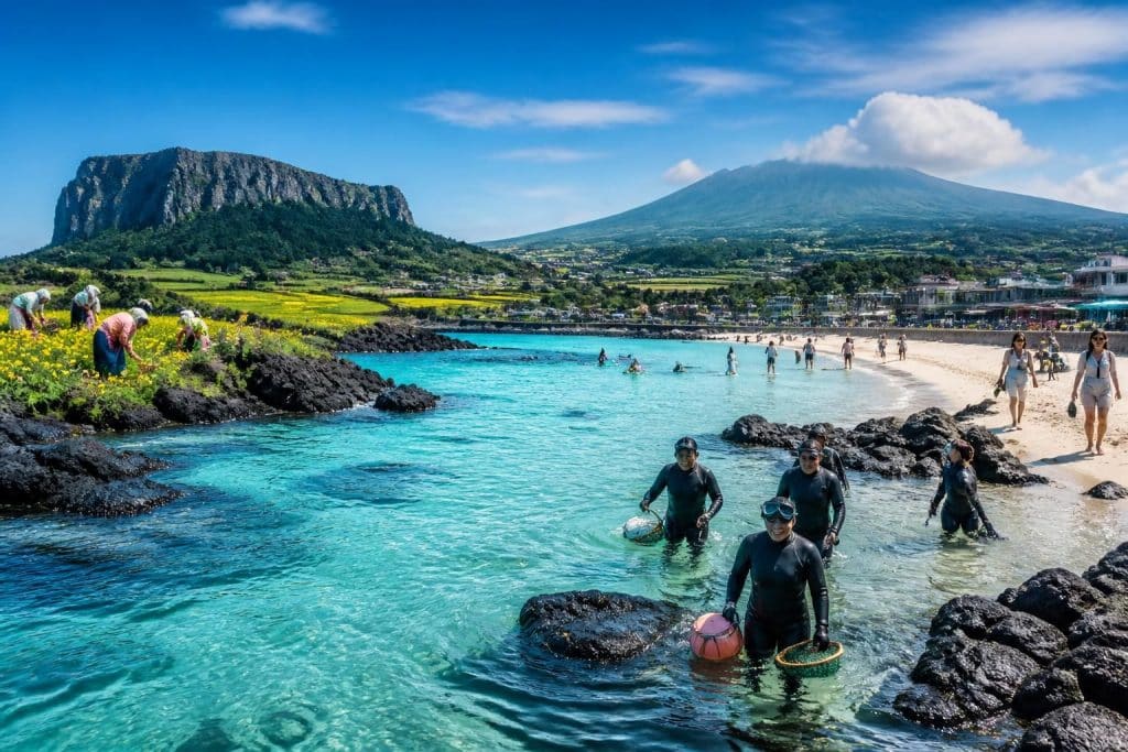 découvrez l'île de jeju en corée du sud : explorez ses activités incontournables, ses paysages uniques et ses trésors culturels pour un voyage inoubliable.