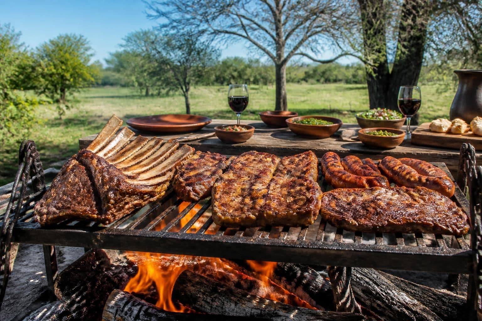 découvrez l'art authentique de l'asado argentin, un barbecue traditionnel mettant à l'honneur des viandes d'exception pour une expérience culinaire unique.